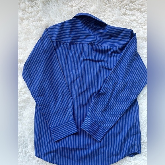 Chaps blue button up collared long sleeve shirt size 14-16 - Picture 6 of 16